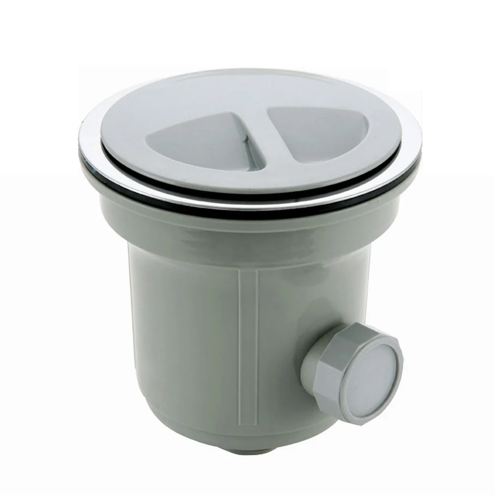 

Kitchen Sink Drain Basket Strainer with Dual Filter System Leak Proof and Scent Proof Seal Stainless Steel 180mm 185mm