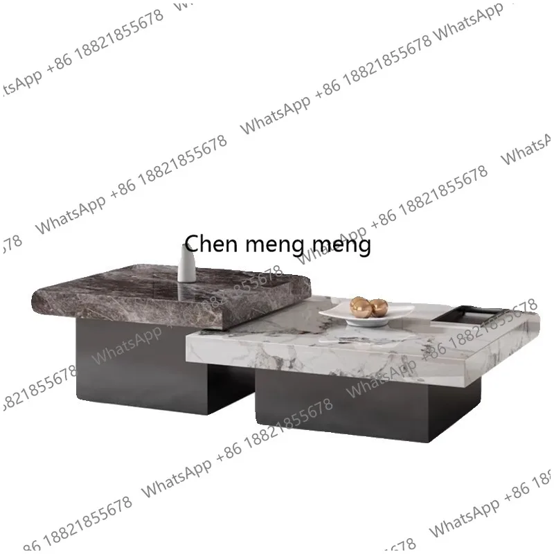 Italian Luxury Rock Slab Coffee Tables Minimalist Living Room Tea Table Designer Creative Villa Center Home Furniture