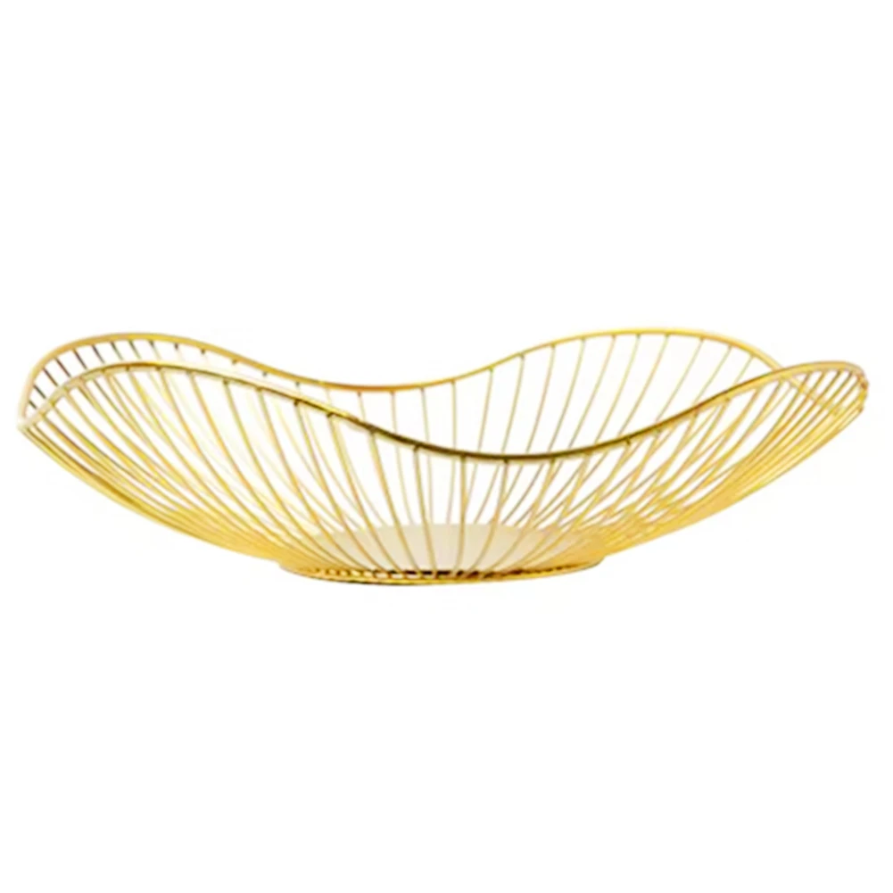 EYFL-Iron Fruit Basket Fruit Container Bowl Home Drain Display Basket Table Bread Snacks Tray Storage Snacks