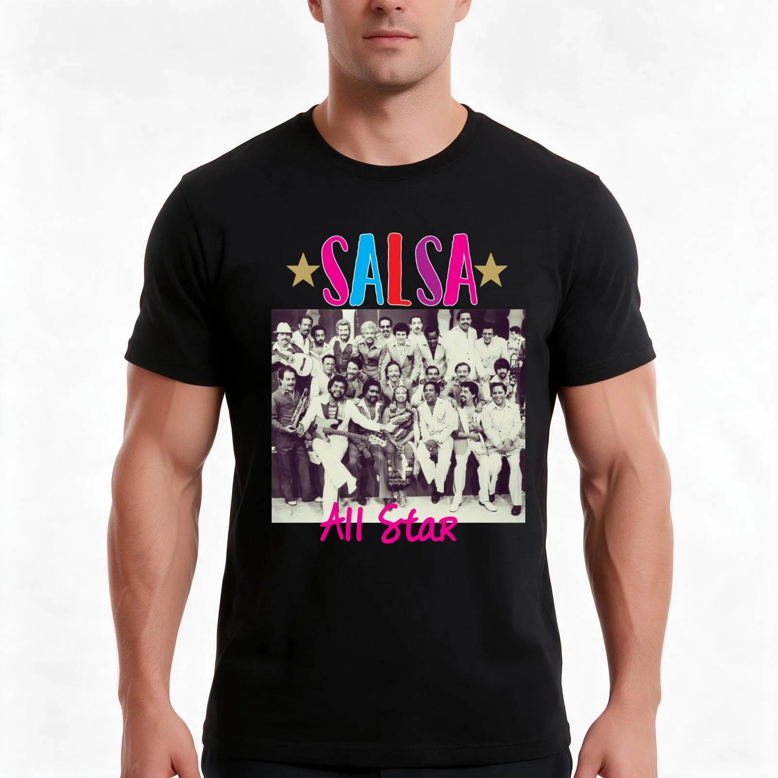 Salsa Singers T-Shirt Summer Casual Cotton Tee Oversized Streetwear Tops Vintage Graphic Print Loose Fit Short Sleeve