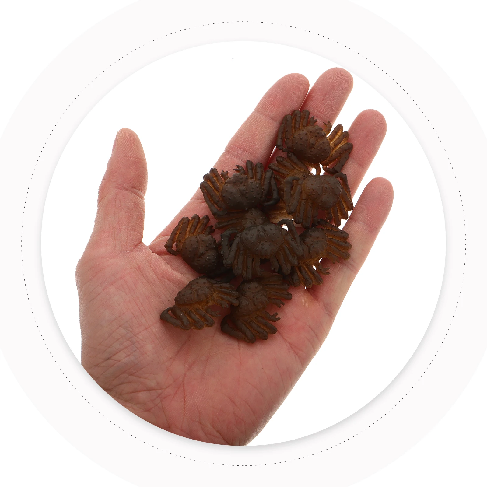 10Pcs Artificial Mini Crab Seafood Models Realistic Plastic Crab for Kitchen Decoration Food Photography Simulation