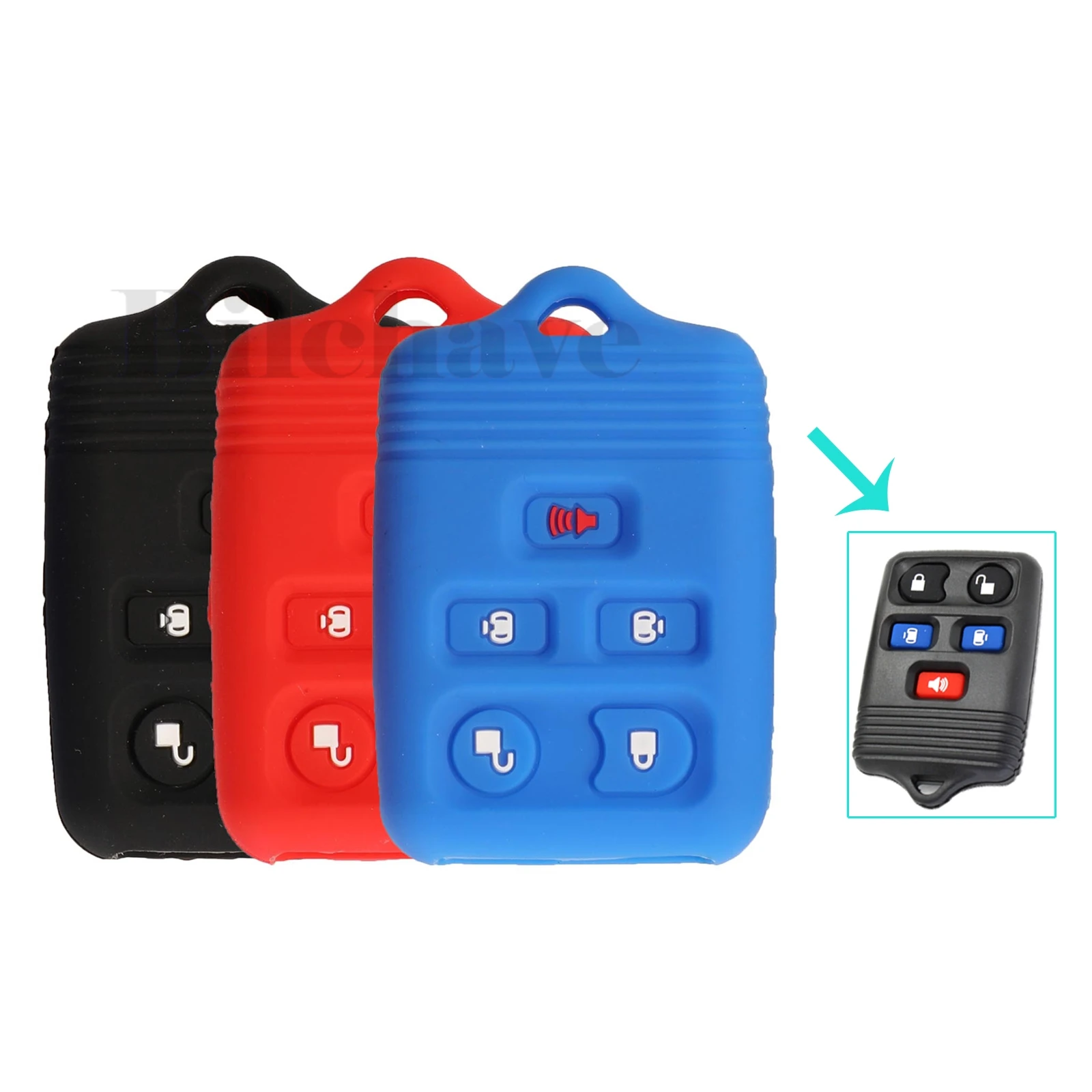 jingyuqin 5 Buttons Remote Car Key Silicone Rubber Cover Case For Ford F650 Lincoln Mercury Smart Key Protection