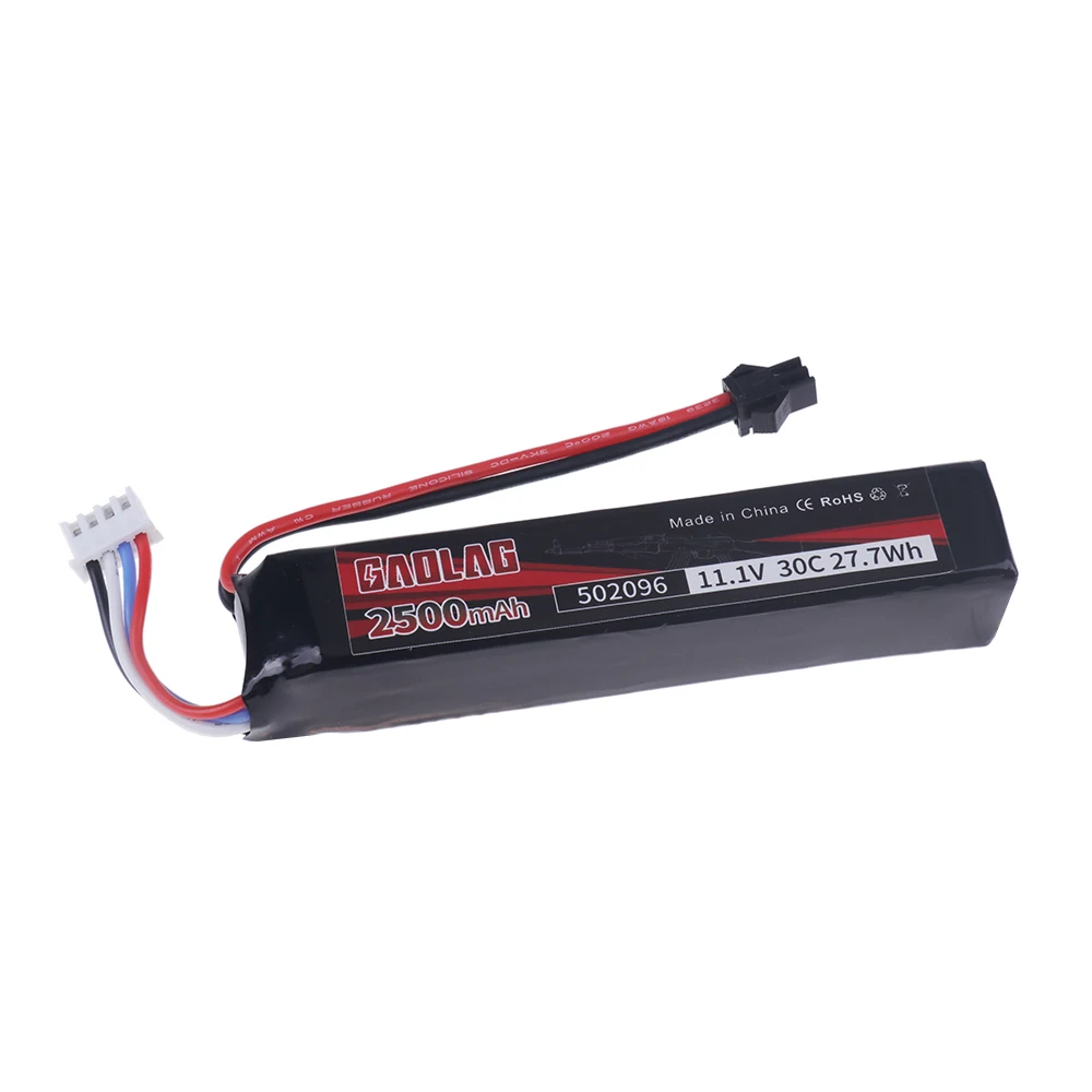 Akumulator Lipo 11,1 V do pistoletu na wodę Airsoft 11,1 V 3S 2500 mAh 30C 502096 akumulator do Airsoft BB Air Pistol Electric Toys Guns Parts