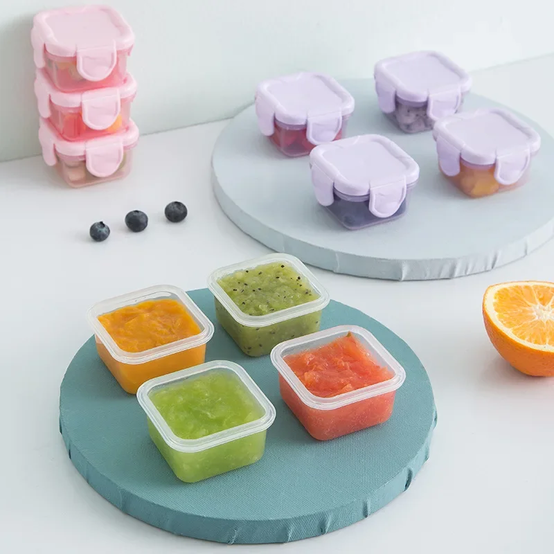 5/4/2PCS Mini Baby Food Storage Containers BPA Free Baby Learning Dishes Auxiliary Bowl Portable Sealed Storage Boxs Microwave