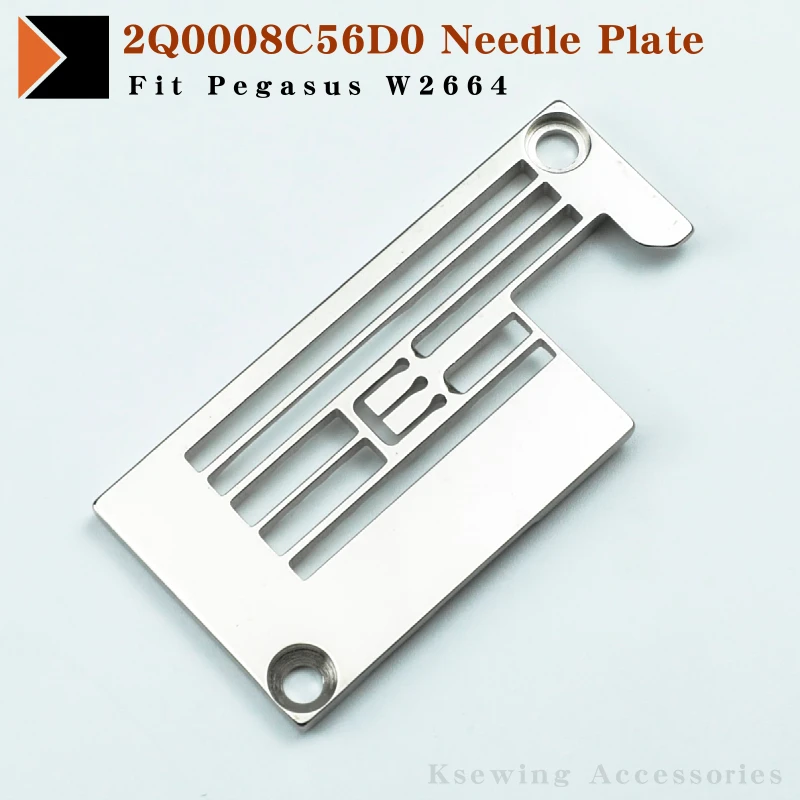 2Q0008C56D0 Needle Plate Fit Pegasus W2664 Industrial Interlock (Flatlock) Sewing Machine Needle Plate Needle Distance 5.6mm