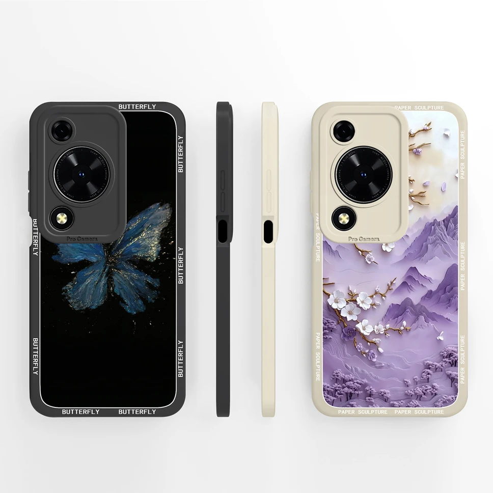 Funda de teléfono para Huawei Nova Y72 Y72S Y71 Y70 Plus, carcasa suave con patrones de mariposas Retro para Huawei Nova Y 72 Y 71, funda a prueba de golpes
