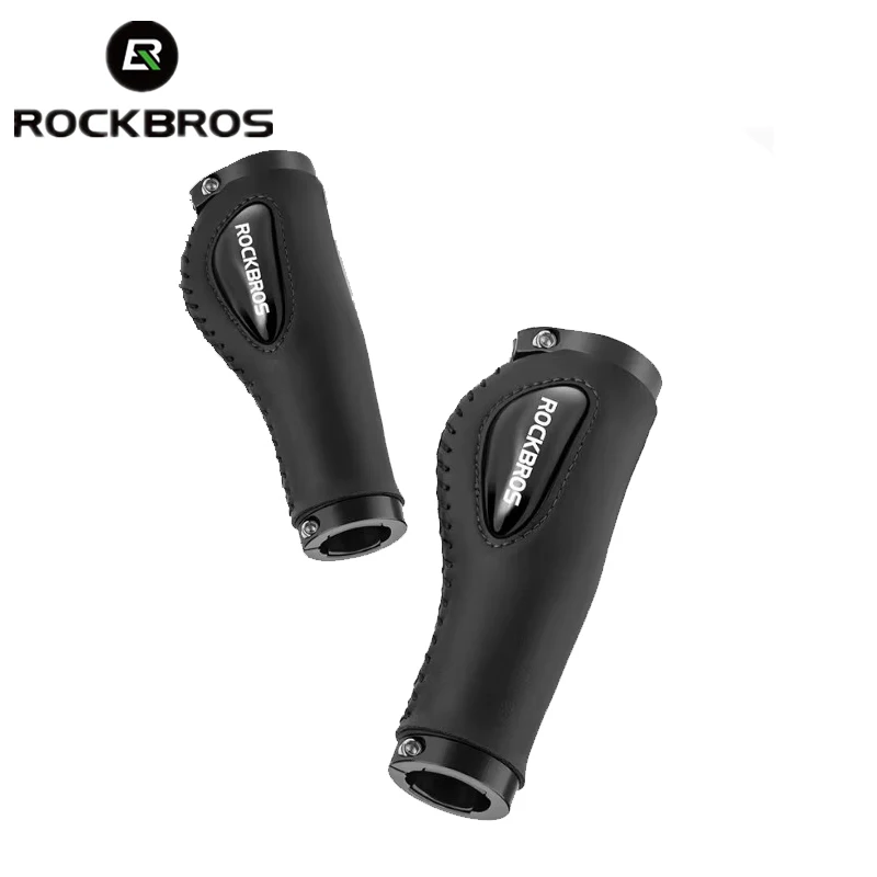 ROCKBROS Lokaler Versand Fahrrad-Lenkergriffe aus Flüssigsilikon, Aluminiumlegierung, Leder, Ultraleicht, Komfortabel, Stoßdämpfend, MTB-Rennrad-Ausrüstung