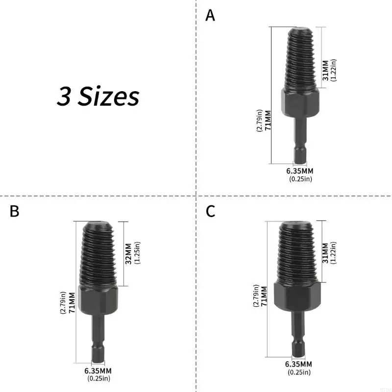 M7DA Broken Vint Extractor Tool Hexagonal Shank Dextractor Extractor Vint Ormovers