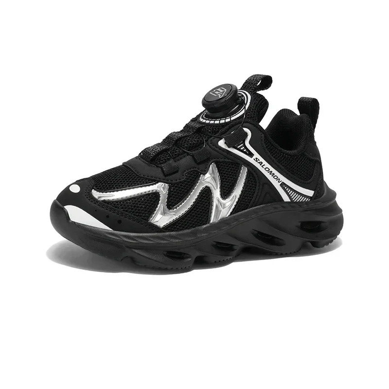 

Full Vent Kids Sport Trainers Summer Mesh Body Grooved Sole Anti-kick Toe Practical Footwear for School Activities