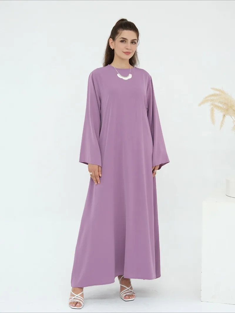 

Eid Women Dress Abaya Solid Modest Lace Up Casual Dress Muslim Jalabiya Ramadan Vestidos Largos Party Long Robe Morocco Kaftan