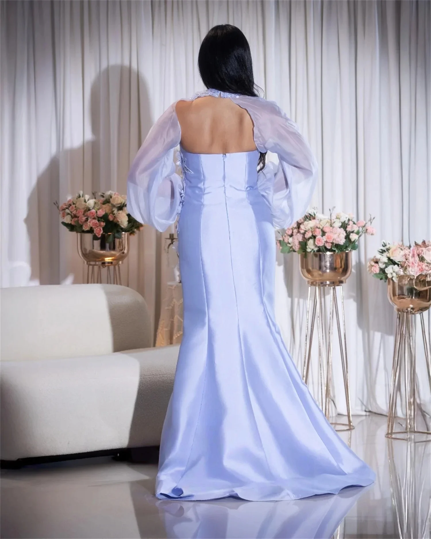 Lilás floral longo sob medida ocasião vestido de noite pastrol unissex jérsei retro dubai árabe saudita israel baile personalizado