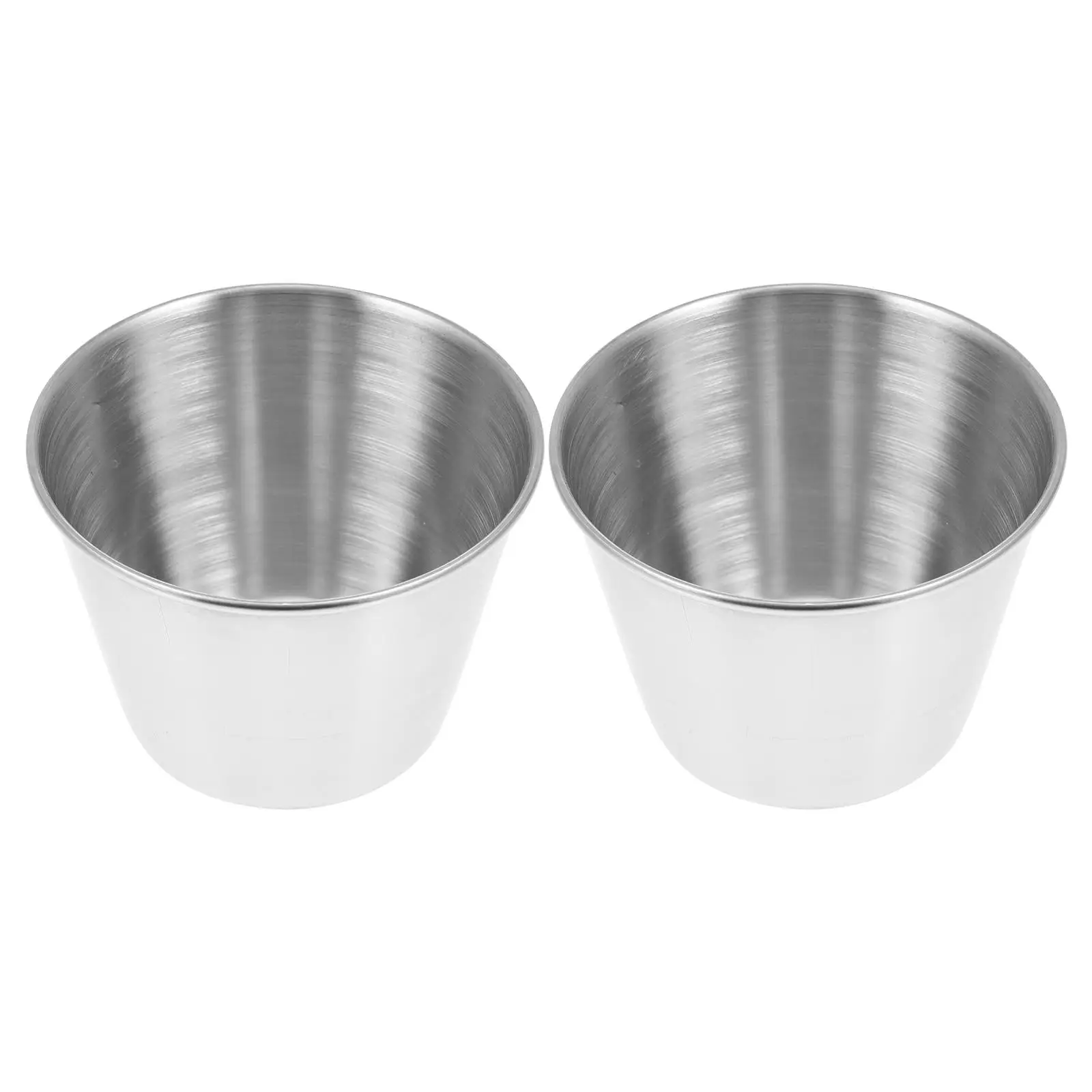 

2 Pcs Stainless Steel Dipping Cup Small Kitchen Sauce Cups Condiment Seasoning Family Dinners Picnics Barbecues Easy Clean