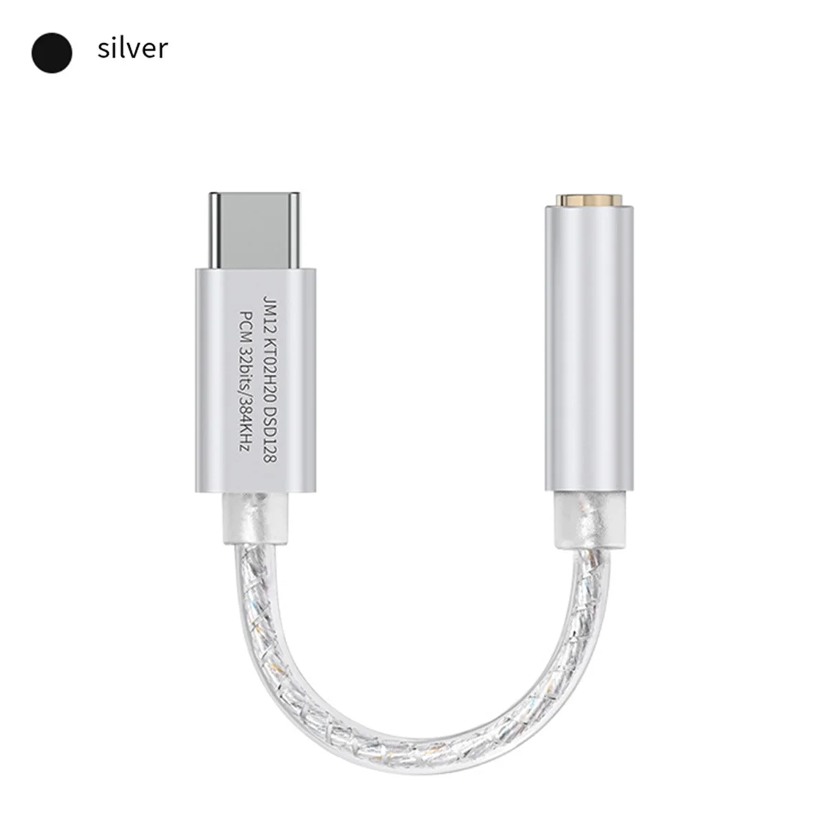 JM12 Cyfrowy Adapter Dekodujący Audio Wzmacniacz Słuchawkowy Mały Ogon KT02H20 TYPEC do 3.5mm