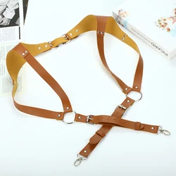 Suspenders Vintage Leather Straps Braces Suspender Harness Punk Chest Shoulder Belt Strap Fashion Apparel Accessories Men Women