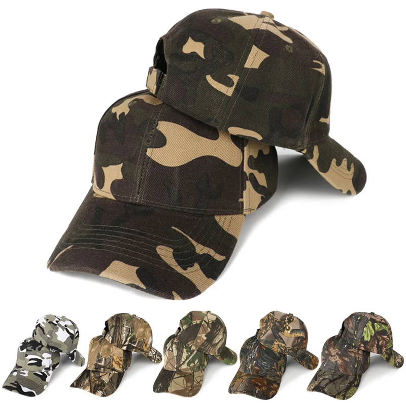 Male Outdoor Sunscreen Cap Quick-Drying Baseball Cap For Men Jungle Leaves Camouflage Unisex Caps Thin Hats For Mountaineering