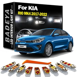 BADEYA 12Pcs LED Interior Map Dome Trunk Light Kit For KIA RIO MK4 2017 2018 2019 2020 2021 2022 Car Led Bulbs Canbus No Error