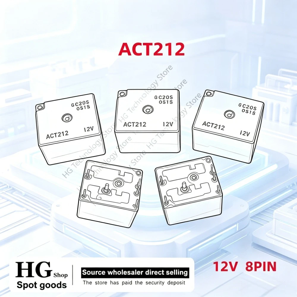 5PCS/Lot Original ACT212 12VDC For BMW F02 Volkswagen Audi series handbrake module vulnerable relay octa pin 12V relay