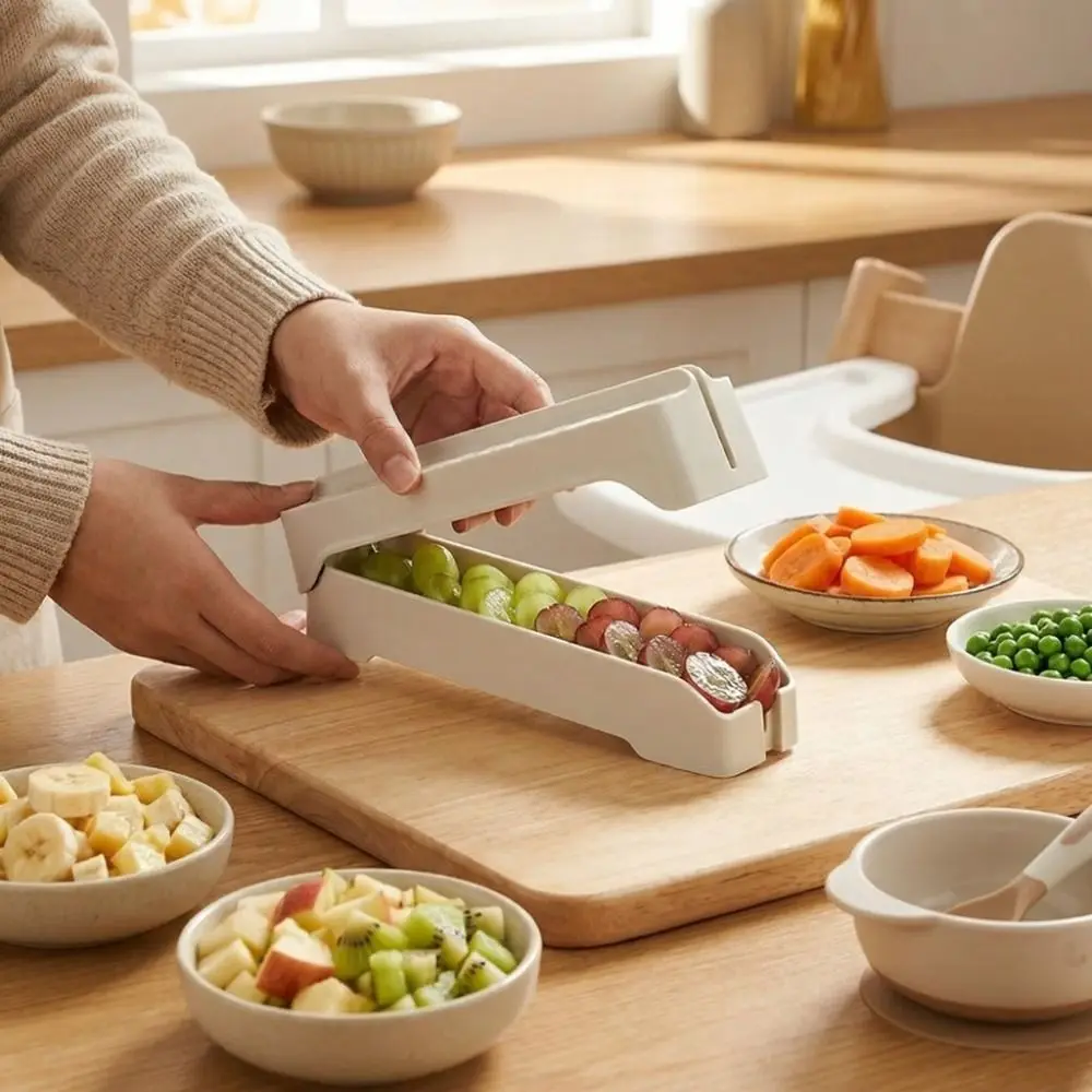 

Manual Tomato Slicer Non Stick Food Grade Tomato Cutting Guide Labor-Saving Half Cutting Fruit Cutter Machine Kitchen Gadget