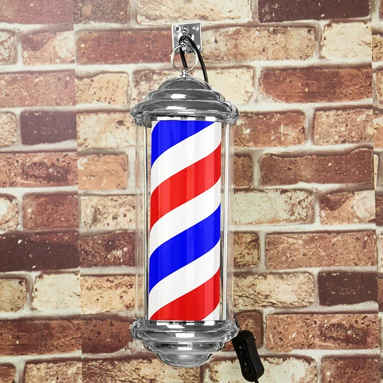 Energy Saver-Rotating Lamps for Barber Shops Led Brightening Barber Shop Turn Light Hair Salon Light Box Outdoor Semicircle