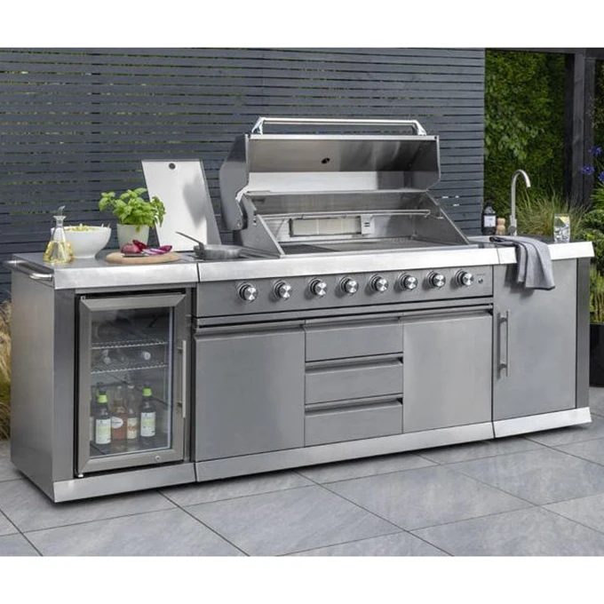 Luxurious Outdoor Natural Gas BBQ Grills High Quality Steel Iron Level Screwdriver Folding Feature Propane Ignition for Home Use