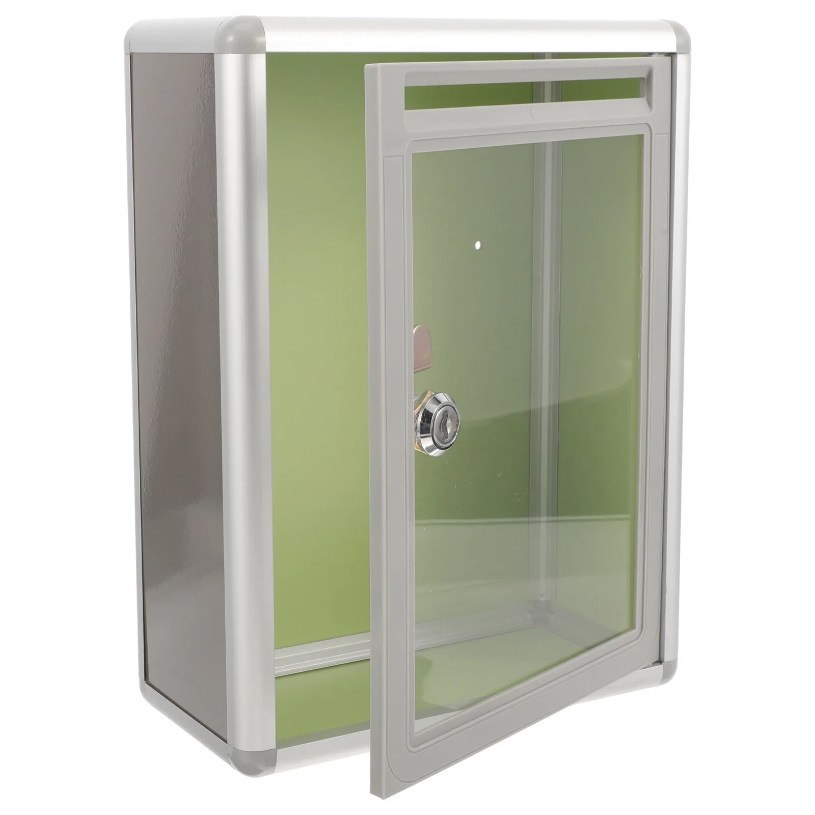 1Pcs Premium Aluminium Alloy Transparent Letter Box Wall Mounted Mailbox for Home Office Company Big Capacity Secure Slot Design