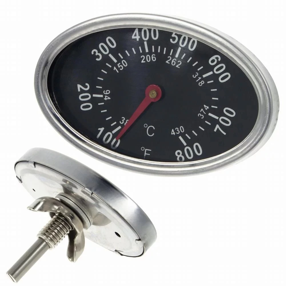 Grill Temperature Gauge Replacement BBQ Grill Thermometer Accurate Barbecue BBQ Temp Gauge Easy-to-Read for Grill/Barbecue/Oven