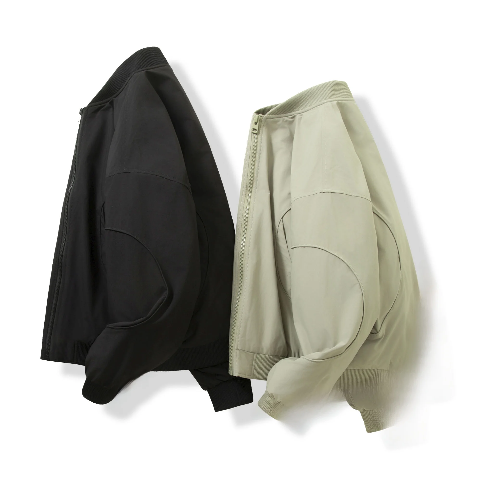 Men's Winter Thiened Cotton Jaet Baseball Collar Flight Cotton Coat Warmth Waterproof Windproof Polyester  Long Sve