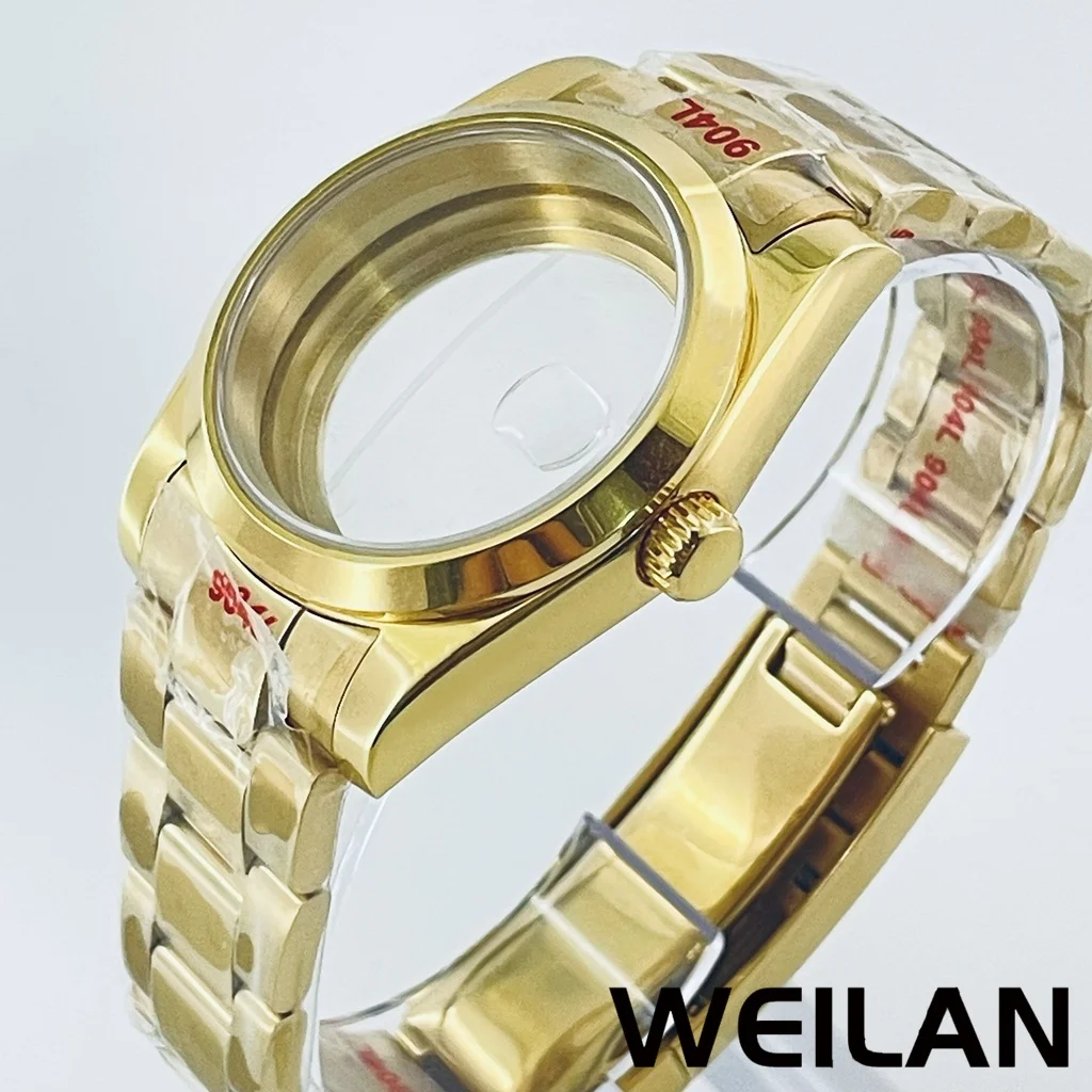 36mm 40mm Gold NH34 NH35 NH36 NH38 NH39 NH70 NH72 ETA2824 PT5000 Watch Case Top Waterproof Sapphire Crysta