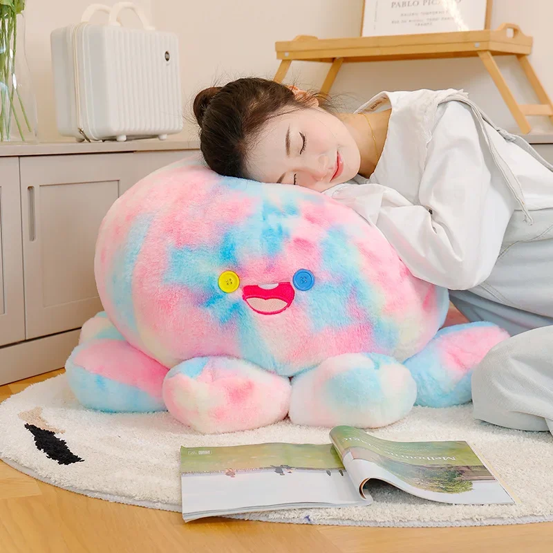 새로운 실물 같은 문어 봉제 인형 시뮬레이션 해양 동물 봉제 장난감 다채로운 문어 인형 및 어린이 선물용 봉제 장난감