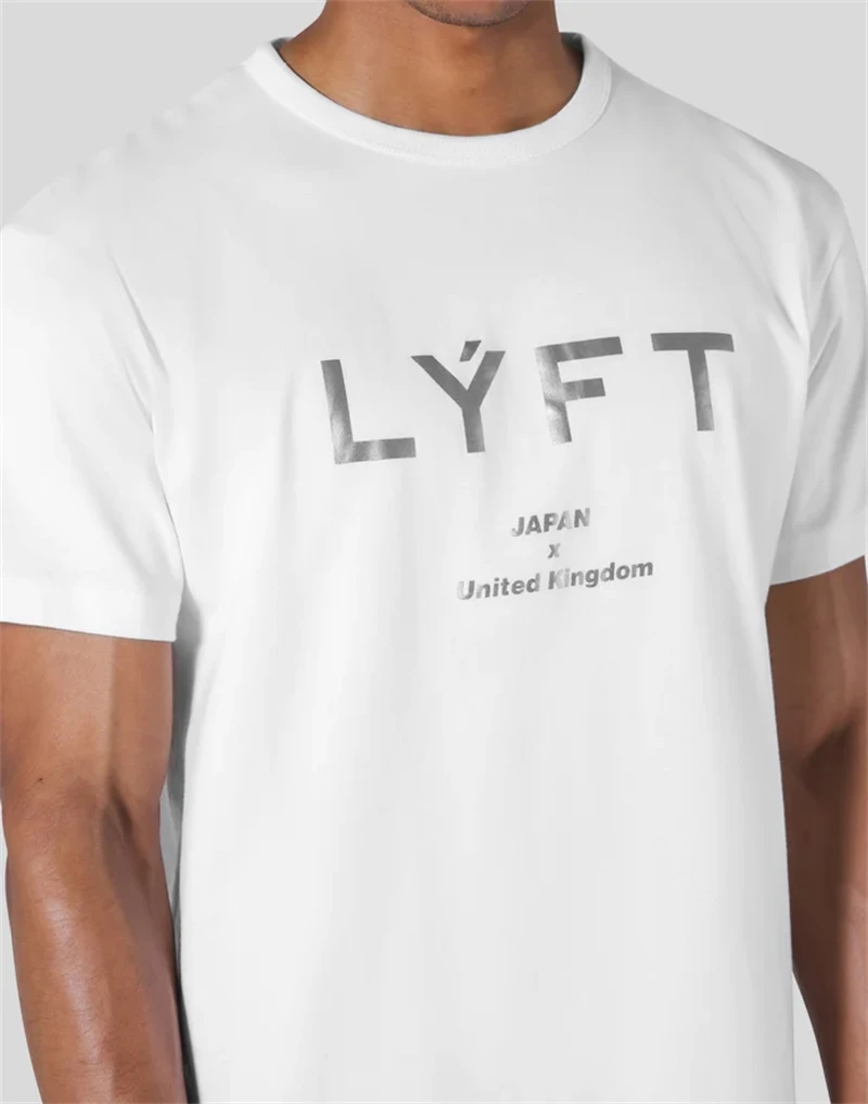 LYFT-Camiseta elástica de compresión para hombre, camisa de entrenamiento para gimnasio, fútbol, entrenamiento, Fitness, verano, 2024