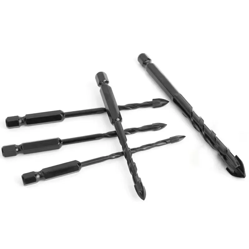 3 4 5 6 8 10 12 мм крестообразное шестигранное сверло для плитки для стекла, бетона, керамической плитки, открывалка для отверстий из карбида тунера, набор бит из твердого сплава, инструменты