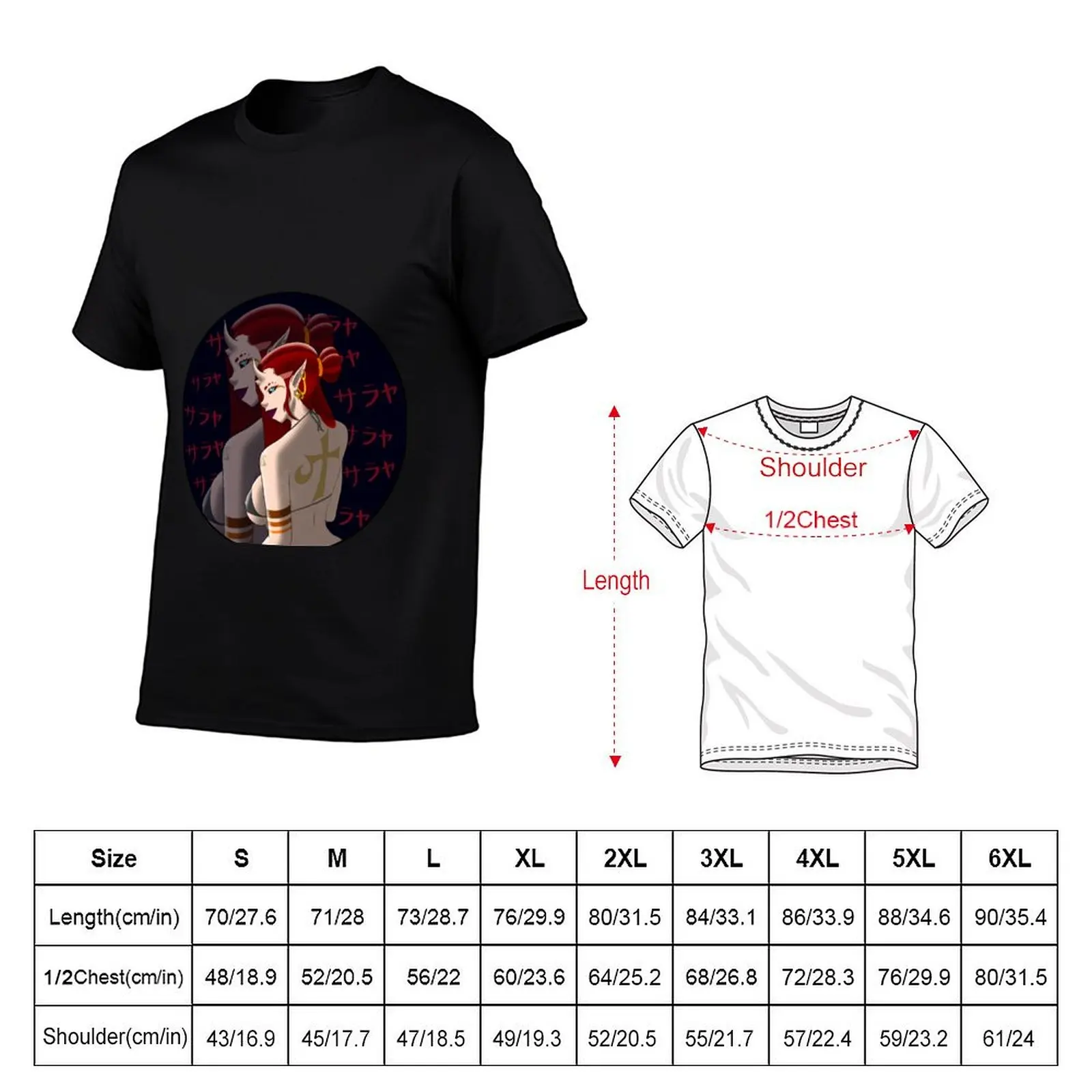 Saraya (Red v.2) T-Shirt anime t shirts for man t shirts for man cotton soft funny t shirts cotton T-Shirt