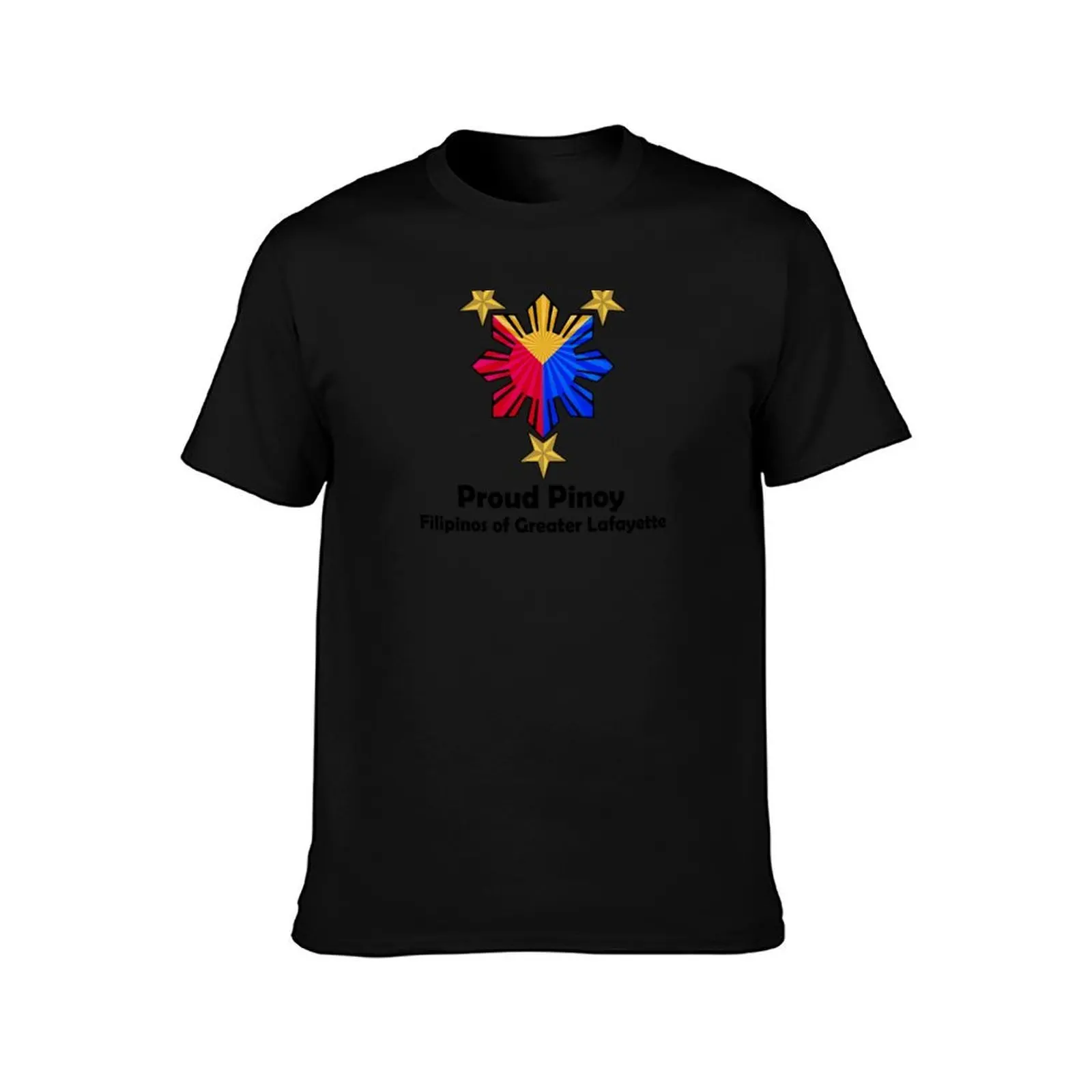 Proud Pinoy - Filipinos of Greater Lafayette T-Shirt, Summer Casual Cotton Tee, Oversized Streetwear Tops, Vintage Graphic Print