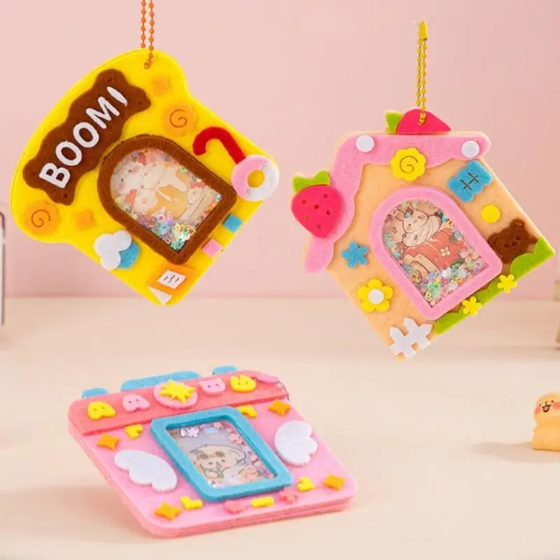 DIY Craft Kits for Kids, Non-Woven Shaker Puzzle Toys Set, Comes with Easy Adhere Accessories for Handmade Creations