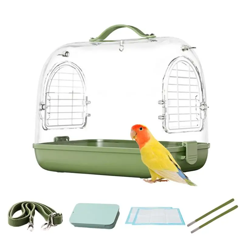 

Bird Carrier Travel Cage Portable Transparent Pet Carrier Backpack Removable Breathable Bird Transport Bag Cockatiel Travel