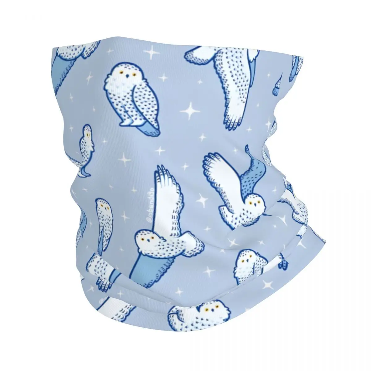 Snowy Owls Scarf Neckerchief Neck Face Mask Polyester