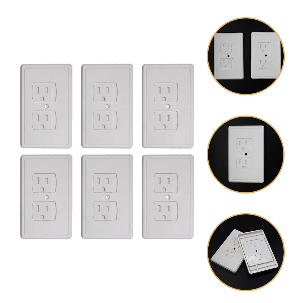 6Pcs Baby Safety Outlet Covers Self-Closing Wall Socket Plugs Childproof Electric Outlet Protection Spring Rebound Design