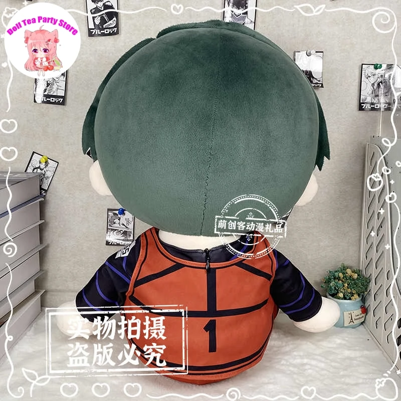 Anime BLUE LOCK Rin Itoshi postura sentada suave muñeca de peluche cuerpo Cosplay cambiar ropa 40CM almohada juguete de peluche regalo Adorable