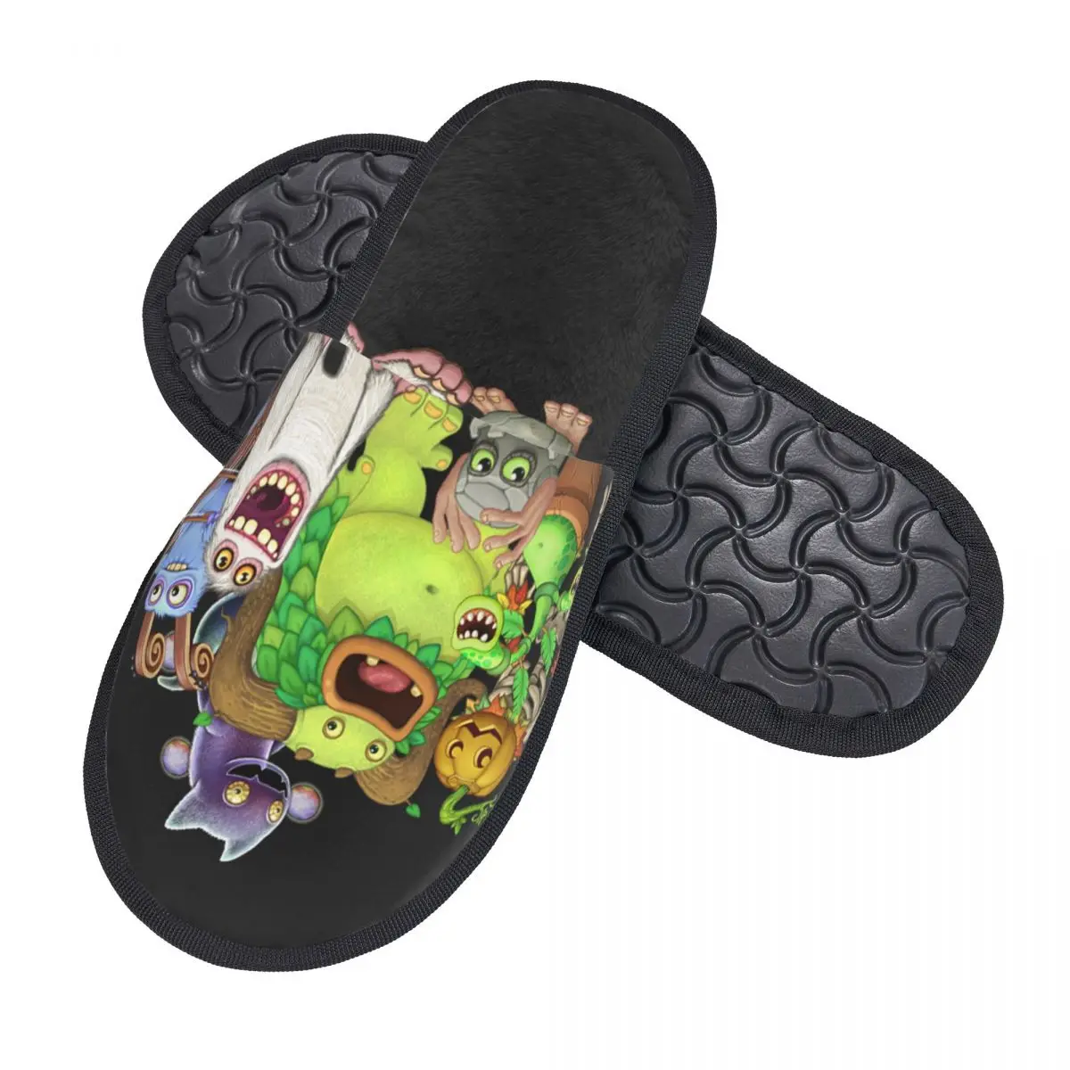 My Singing Monsters House Slippers Women Soft Memory Foam Kawaii Cartoon Anime Game Slip On Bedroom Slipper Shoes