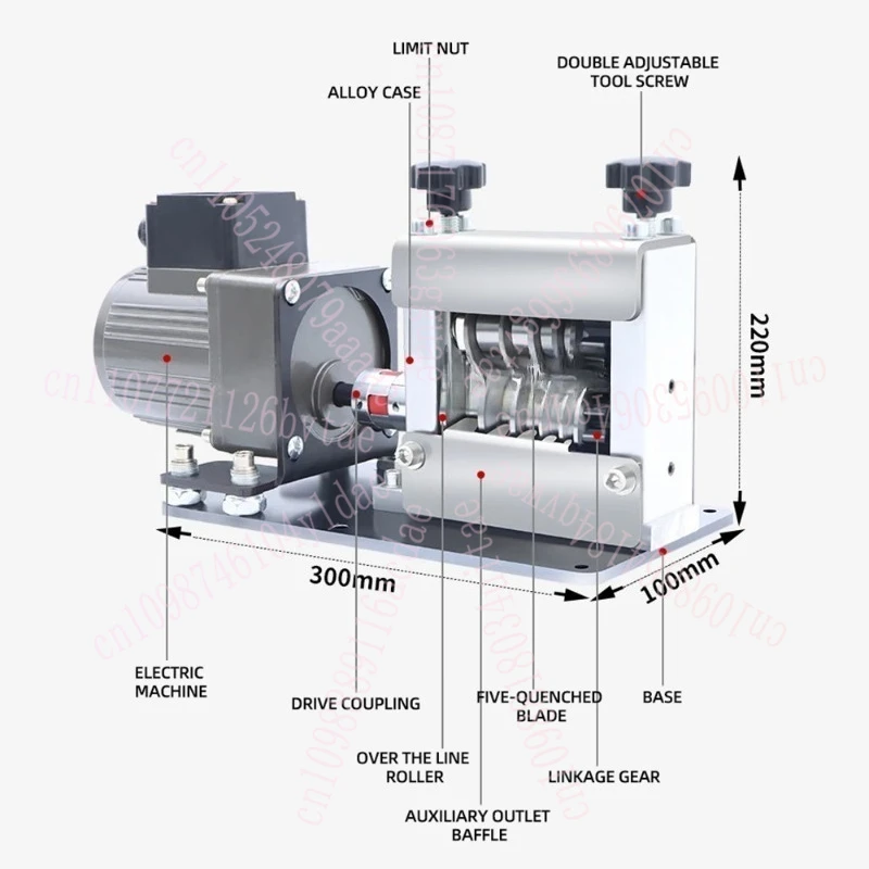1-70mm2 آلة تجريد الأسلاك النفايات النحاس كابل مقشرة التلقائي 6 حفرة آلات متجرد