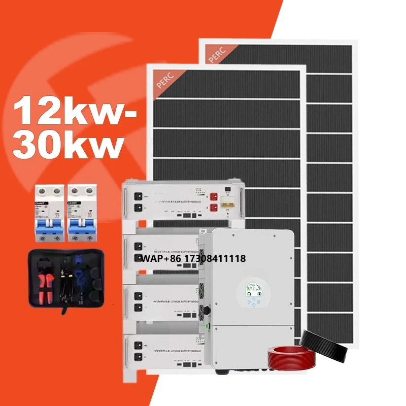 ألواح MPPT الشمسية الكاملة 550 وات 30 كيلو وات في الساعة 10 كيلو وات ليثيوم أيون خارج الشبكة نظام طاقة الطاقة المنزلي