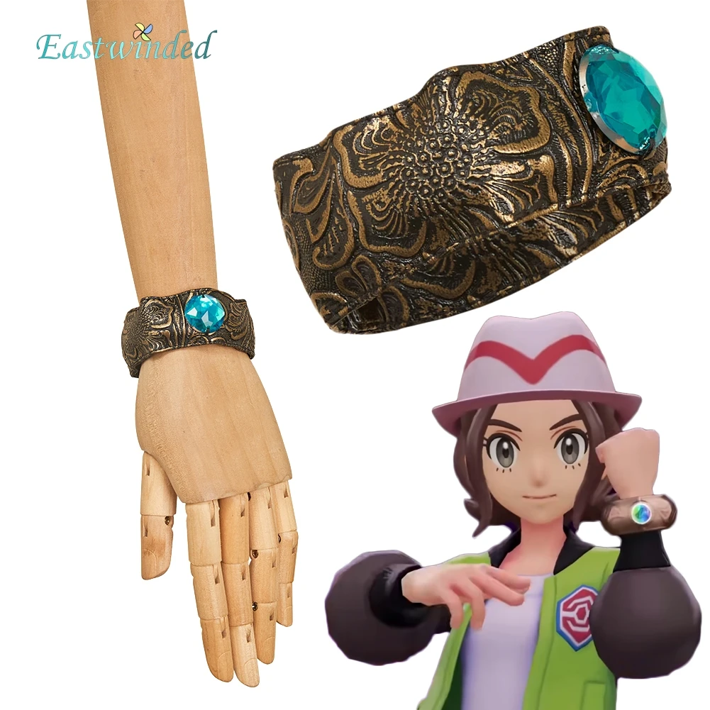 anime-dos-desenhos-animados-lenda-z-a-uma-harmonia-cosplay-pulseira-bronze-safira-traje-acessorios-pu-couro-em-relevo-presente-de-adereco-de-halloween