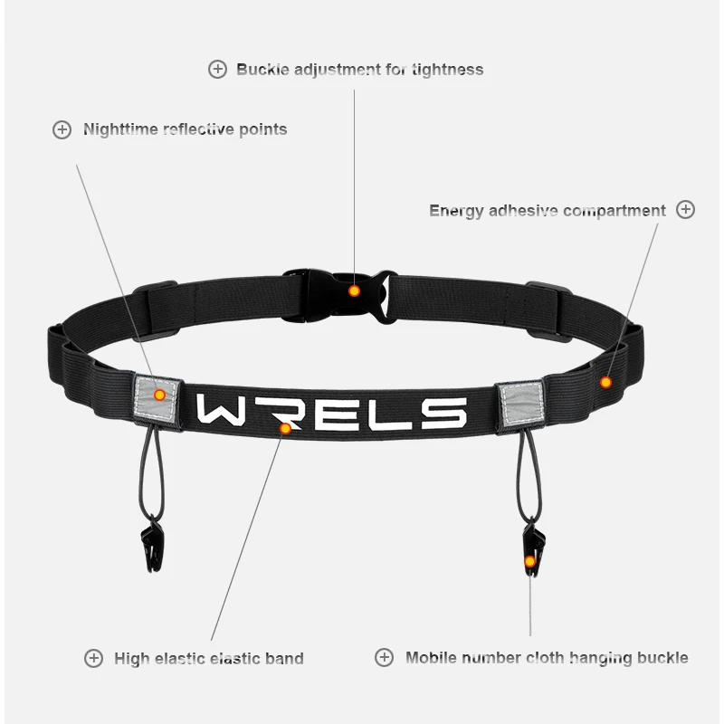 Cintura con numero ellittico da competizione da 1 pezzo Cintura con numero competitivo per maratona leggera