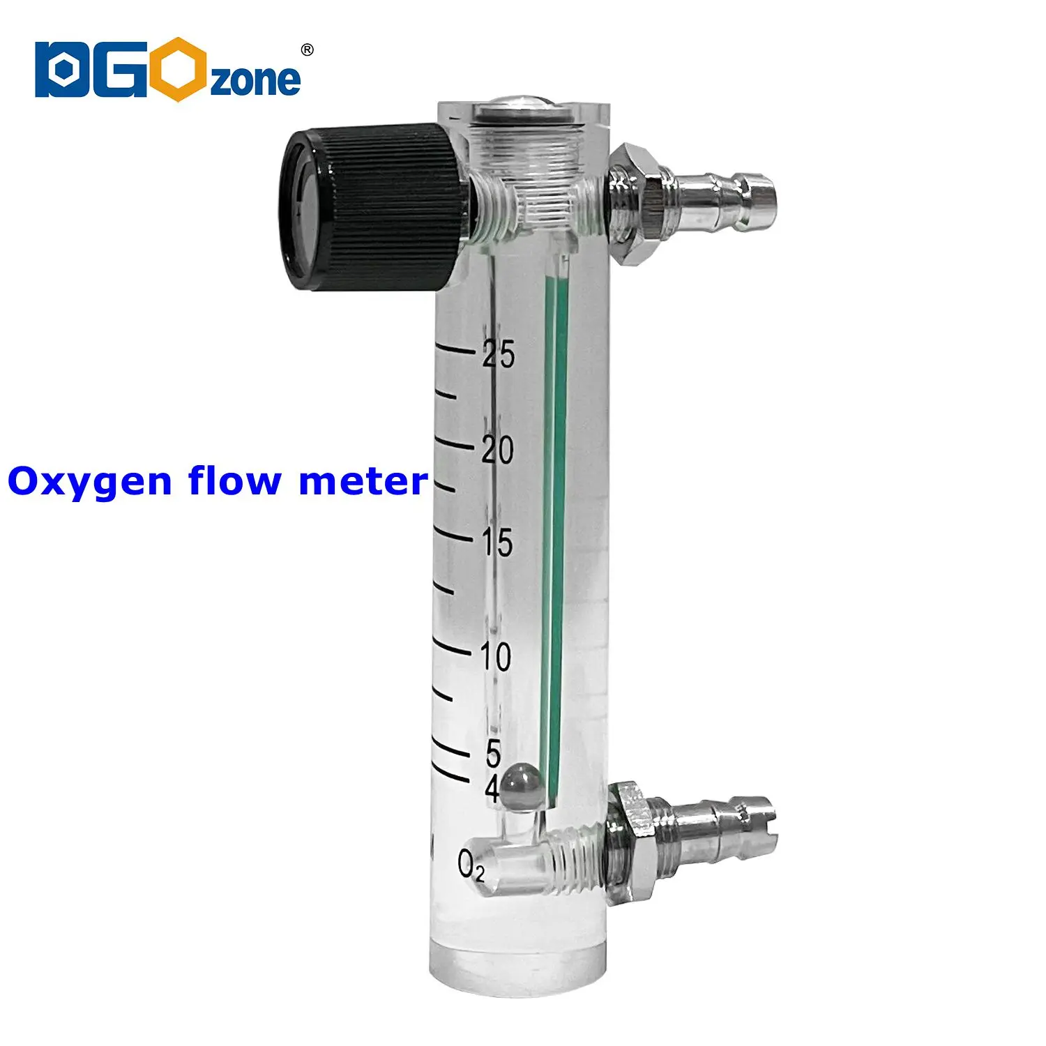 Plastic Oxygen flow meter Measuring oxygen flow O2 flowmeter 0.5-25LPM DGOzone