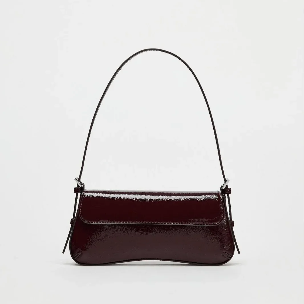 

Винтажная сумка-седло подмышки, дизайнерские женские сумки на плечо, роскошные женские сумки из искусственной кожи, простые женские кошельки с клапаном 2025