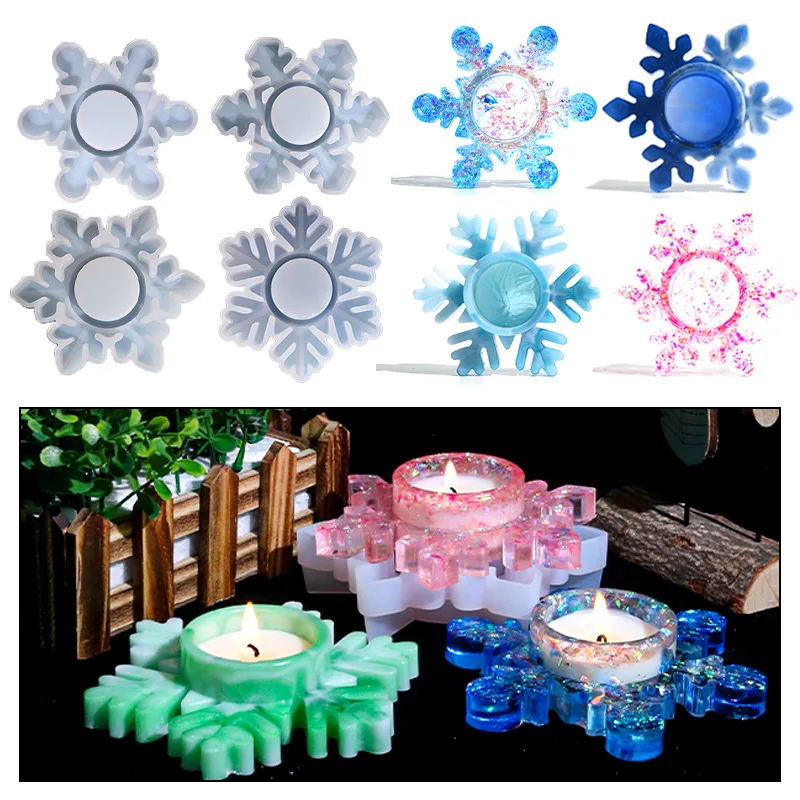 

Snowflake Candle Silicone Mold DIY Candle Making Soap Resin Mold Christmas Birthday Gifts Craft Home Decoration