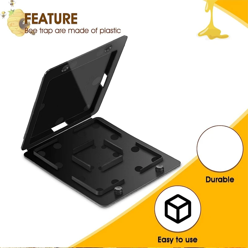 Trampa de escarabajo de colmena de AD23-50 Uds., herramienta de apicultura de plástico negro, apicultura para apicultura, mantener la colmena pequeña