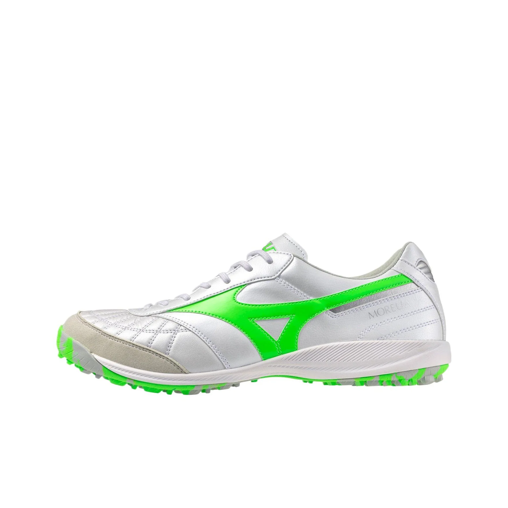 Mizuno SALA Comfortable TF Turf Cushioning Soccer Shoes Unisex Silver White