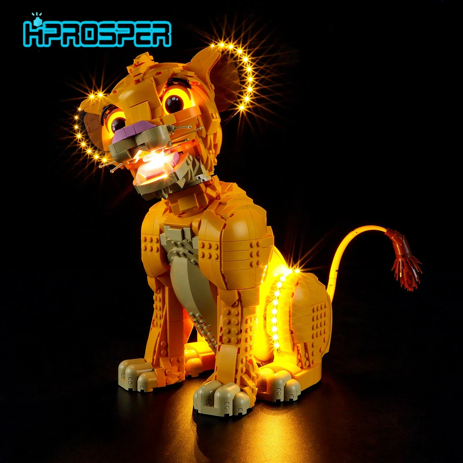 

Hprosper LED Light For 43247 Young Simba The Lion King Decorative Lamp With Battery Box (Not Include Lego Building Blocks)