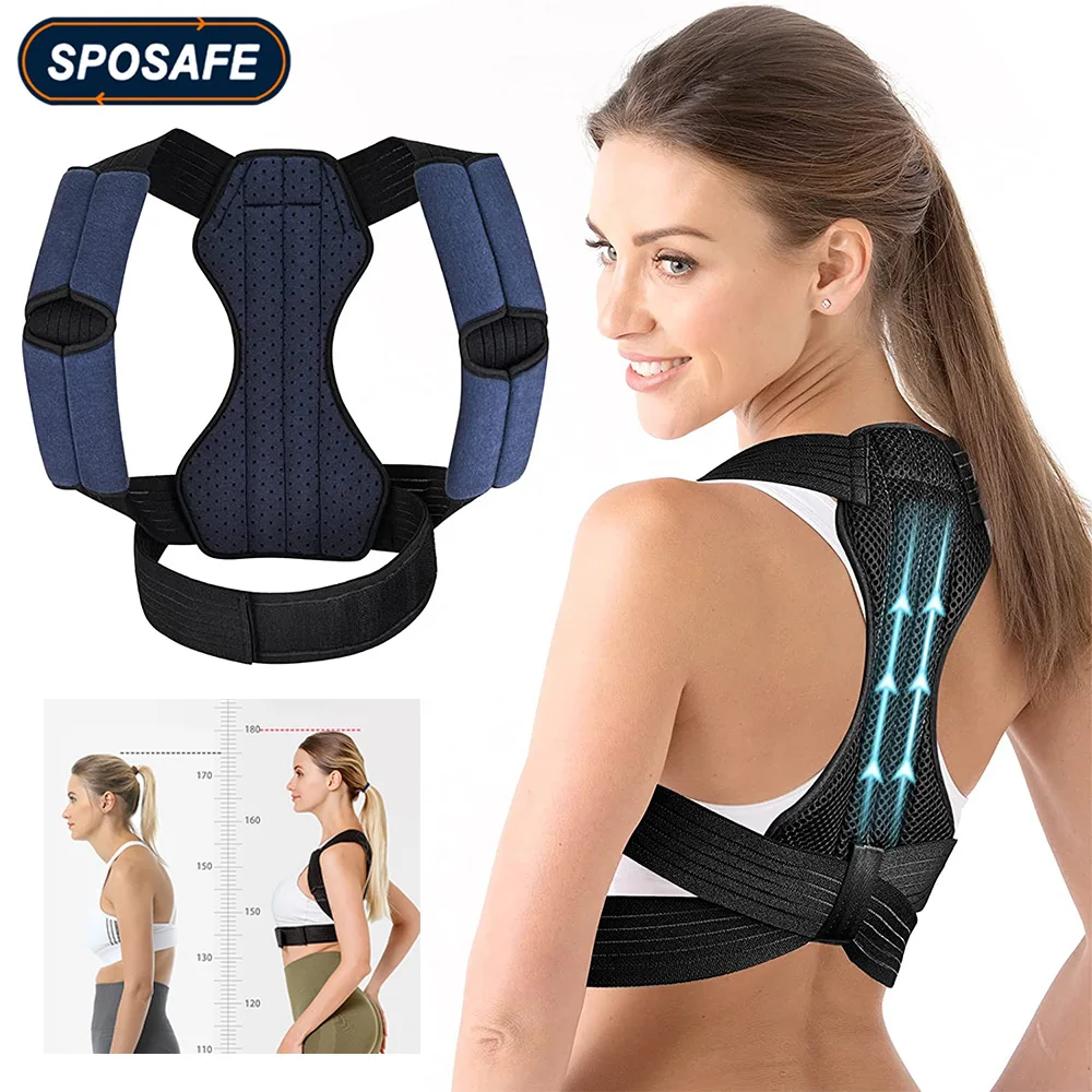 Adjustable Back Posture Corrector Comfy Breathable Back Support Straightener for Neck Clavicle Shoulder Back Spine Pain Relief